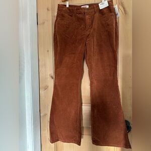 Wrangler High Rise Brown Corduroy Flare Pants